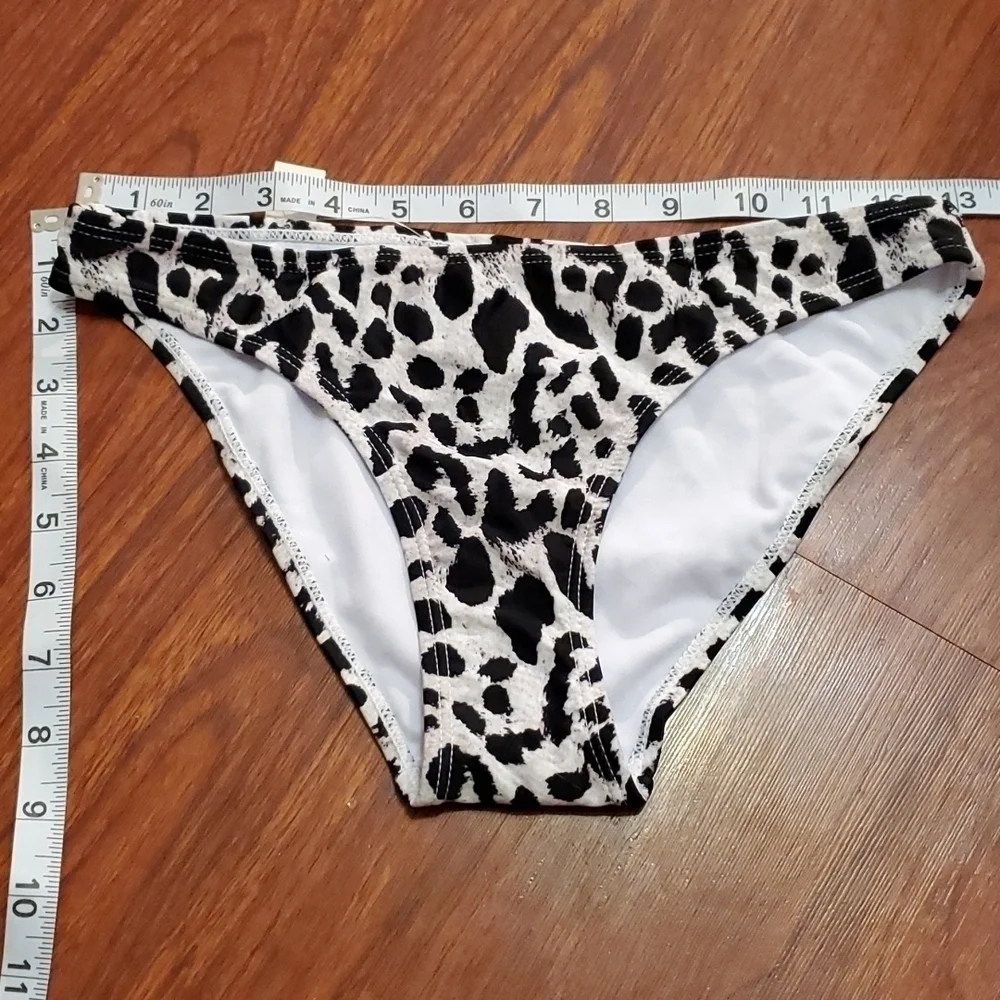 Cabana del Sol Swimsuit Bikini Bottoms Leopard Small